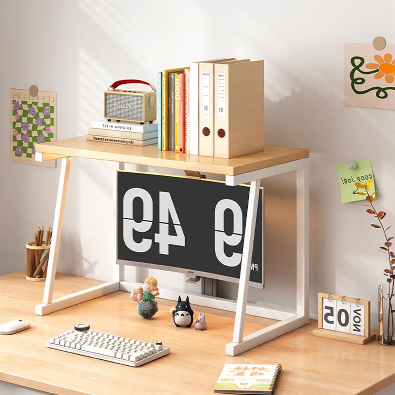 书架桌面置物架打印机架子简易书桌收纳架双层办公室桌上复印机架