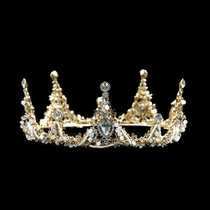Baroque crown wedding dress headdress bride wedding trip photo accessories princess crown jewelry Sweet Princess
