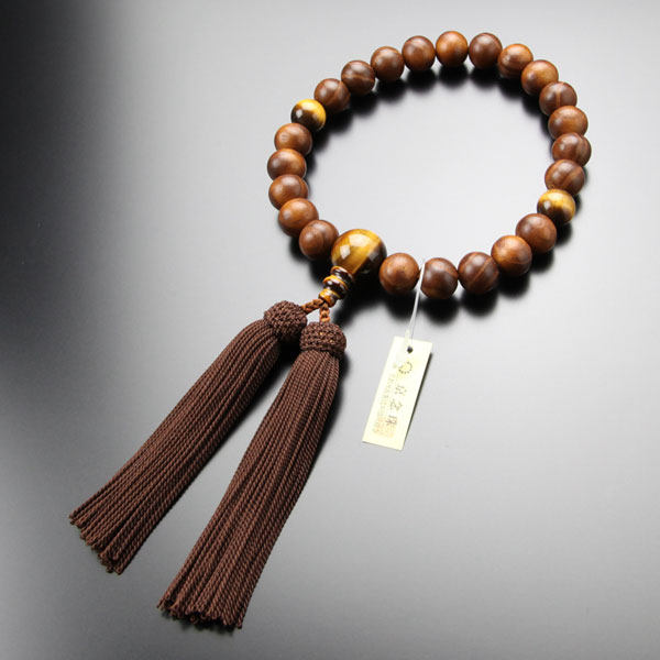 日本京都制作桑木 虎眼石 佛珠手串男用桑树东密手持念珠