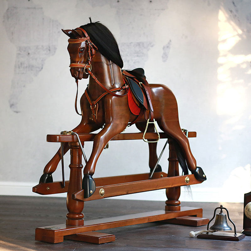 am荷兰进口欧洲皇家宫廷复古全尺寸模型摆饰rockinghorse木马