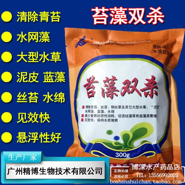 苔藻双粉剂300g广州精博水产渔药鱼虾海参水库除藻剂