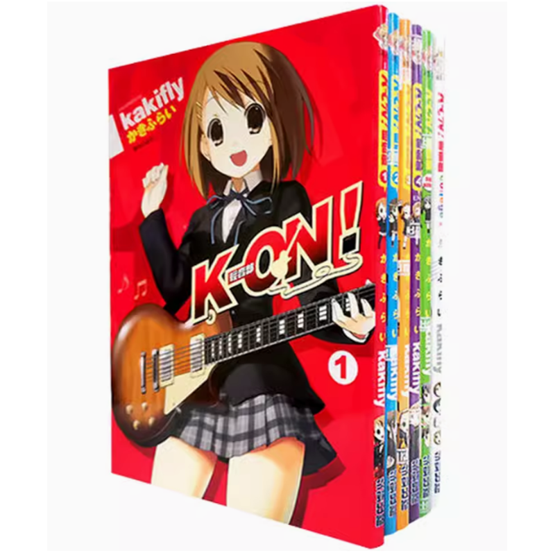 【预售】台版 K-ON！轻音部 01-04+high school+college 共6本 尖端 かきふらい 音乐弹奏动漫周边漫画书籍