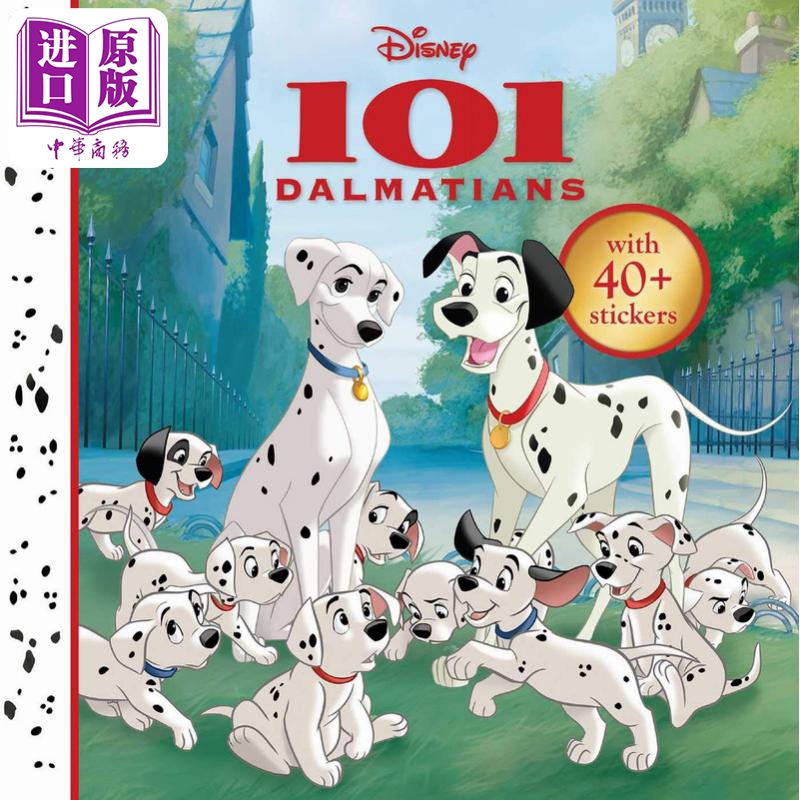 迪士尼贴纸故事 101斑点狗 Disney 101 Dalmatians with stickers 英文原版 儿童绘本故事书 迪士尼系列 进口童书【中商原版?