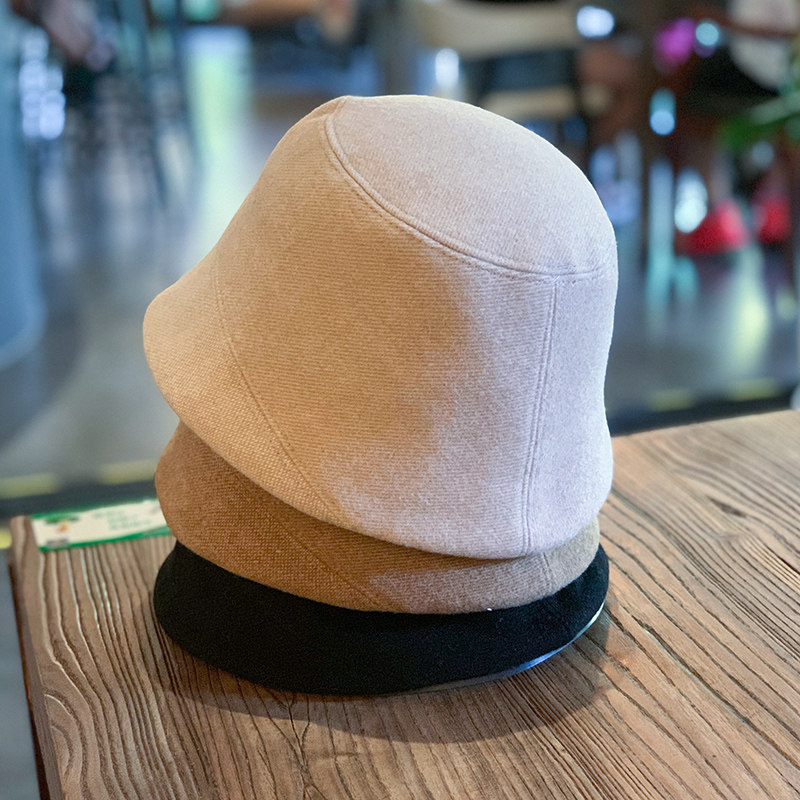 羊绒女帽子冬季新款_羊毛呢水桶帽女秋冬季韩版羊绒帽子休闲渔夫帽