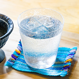 小葵川町屋 日本原装进口深川硝子水晶杯玻璃杯酒杯冰裂纹水杯