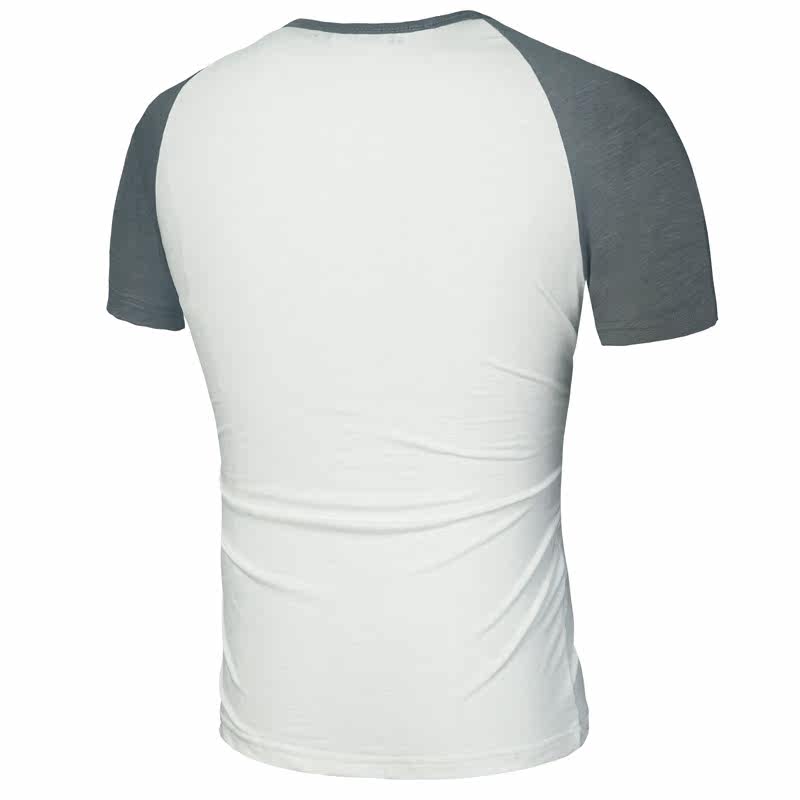 2018春夏新款男装外贸插接袖男士彩棉短袖t恤1315-1)