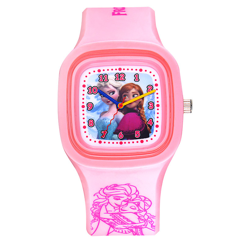 迪士尼官方旗舰店手表正品休闲可爱果冻卡通表盘儿童表学生石英表