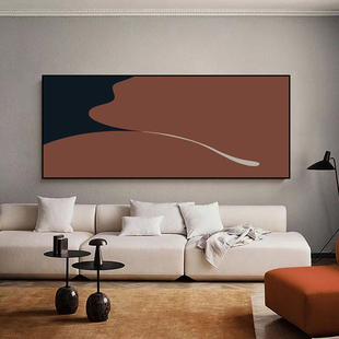 客厅沙发背景墙璧卧室横幅现代简约装饰画轻奢抽象挂画高级感艺术