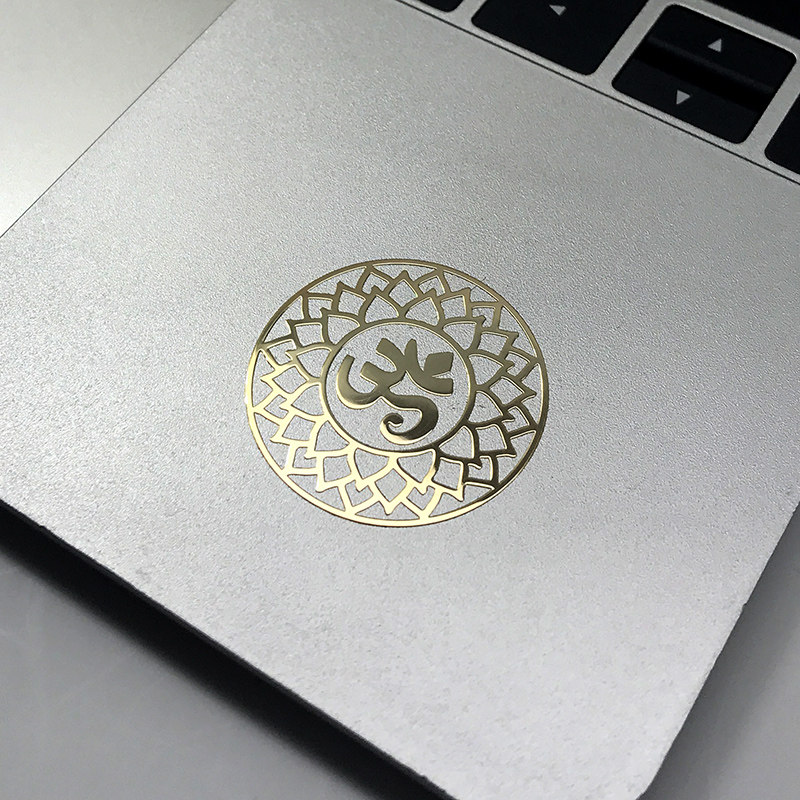 七脉轮顶轮 灵性符号能量金属贴 梅尔卡巴能量贴 颂钵能量塔贴纸