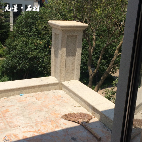 黄金麻花岗岩石材板阳台柱子围栏柱子石材柱子立柱