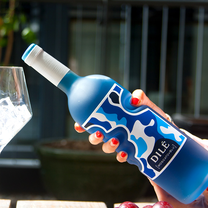 上帝dile天使之手蓝精灵气起泡葡萄酒配制酒进口女士甜型香槟果酒