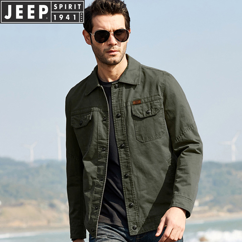 jeep吉普正品男装旗舰店外套春秋季休闲夹克衫户外运动官方上衣服已售