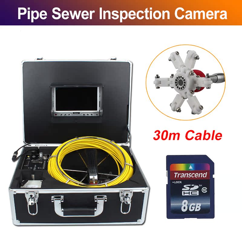 30M Sewer Waterproof Video Camera 7" Drain Pipe Inspectionin the Hardware/Tool , Security screening equipment , Vehicle inspection mirror category - from Buy2taobao.com to provide professional Taobao agent buy service