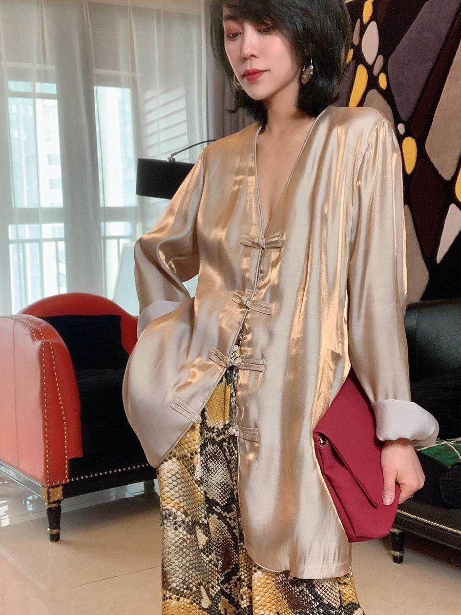 丝绸衬衫女丝光