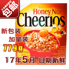 进口早餐Cheerios美国通用磨坊晶磨蜂蜜杏仁营养燕麦圈谷物 单盒