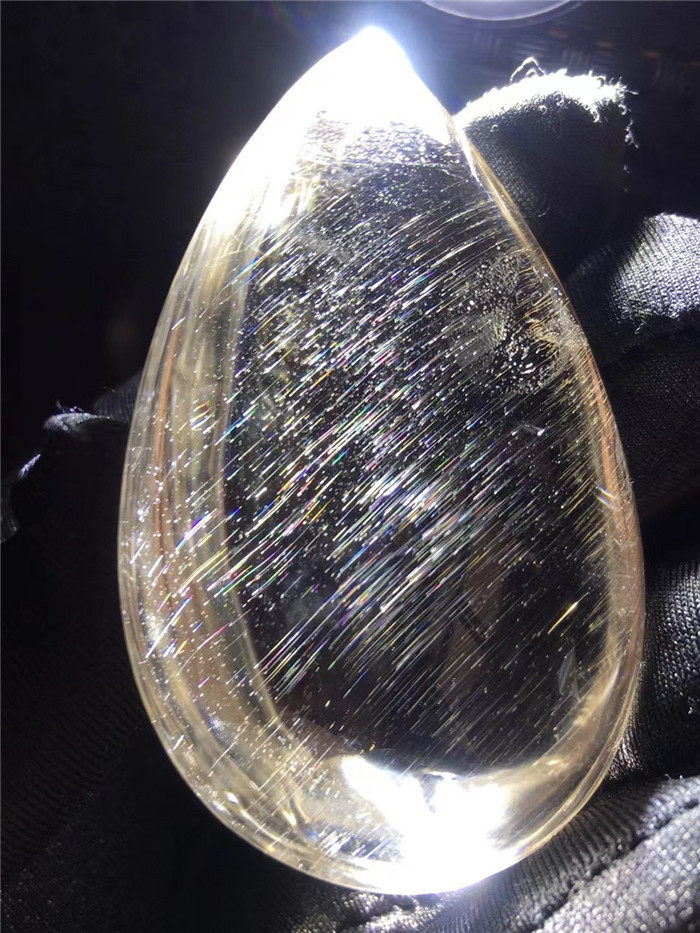 流星雨 精品 天然白水晶包裹彩丝 彩虹包裹物 异象收藏水晶宝石