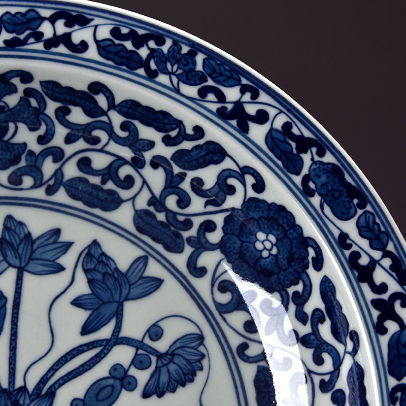 青花莲升图 江西景德镇青年艺术家 严巧作品