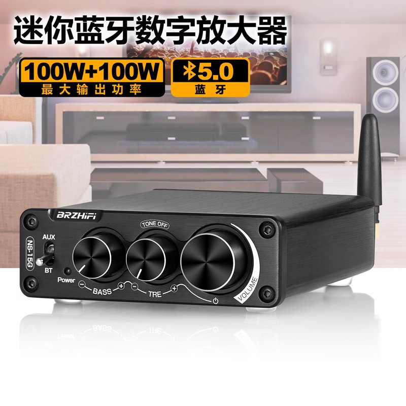 200W蓝牙5.0家用数字功放机HiFi立体声功率放大器TPA3116高低音调