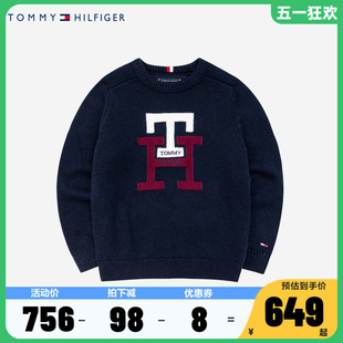 Tommy 汤米童装男童针织衫官方正品儿童套头毛衣冬装潮