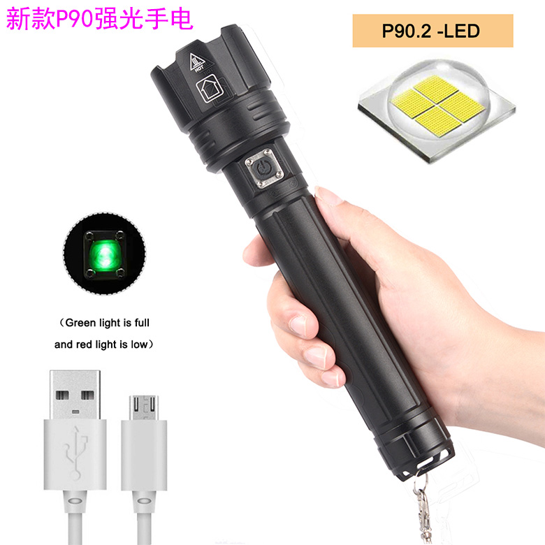 跨境新款P90强光18650手电USB充电P90拉伸变焦26650强光手电筒在类目 户外/登山/野营/旅行用品, 户外照明, 手电筒中 - 来自Buy2taobao.com提供专业的淘宝代购服务