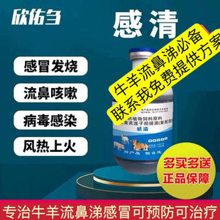 欣佑刍感清金银花口服液猪牛羊流鼻涕咳嗽感冒鸡鸭鹅流感清热解毒