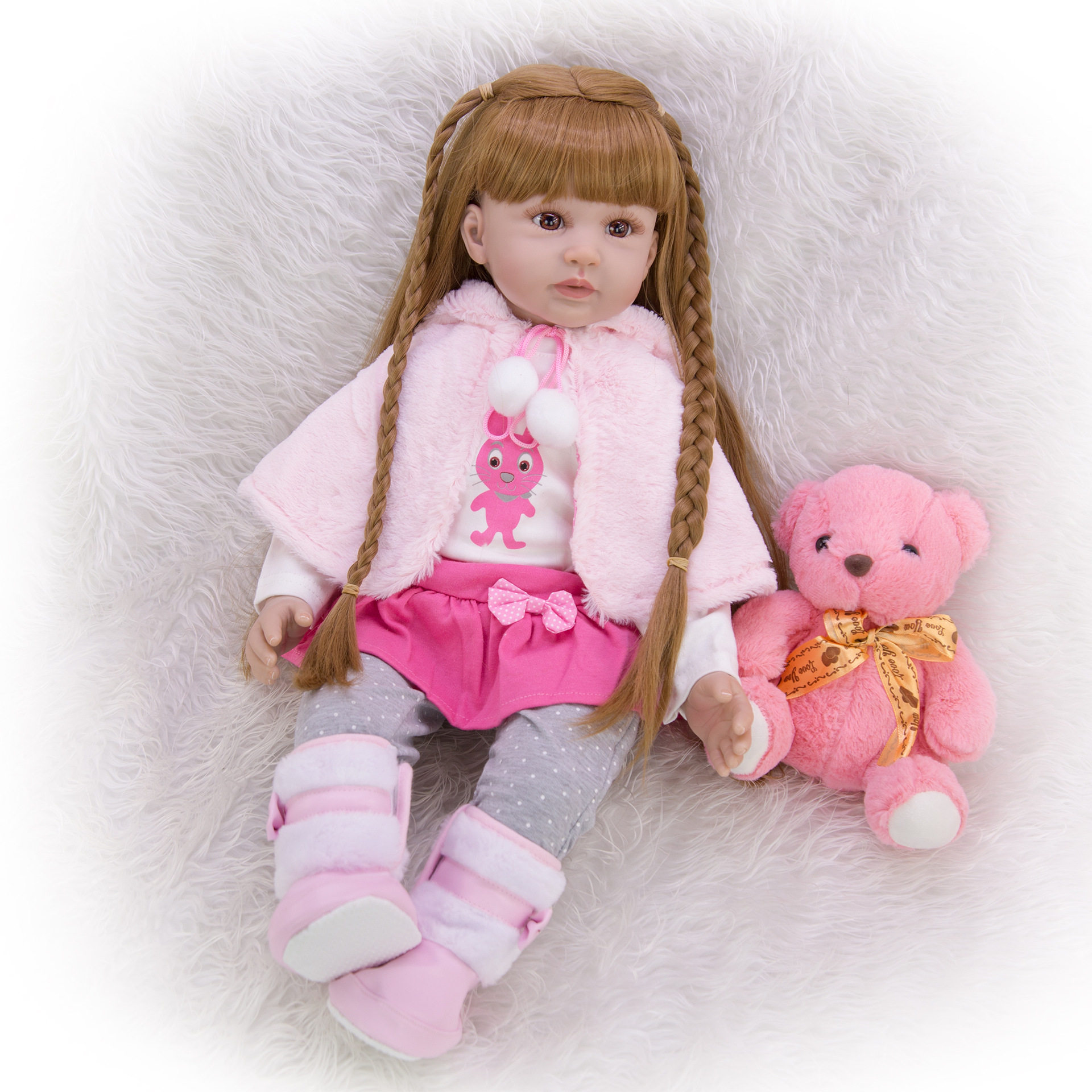 keiumi 60厘米布身体仿真娃娃  儿童玩偶 生日礼物 公主娃娃