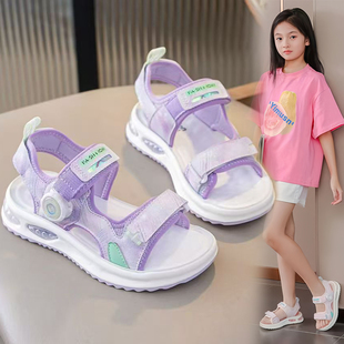 女童凉鞋2025新款夏季儿童女大童鞋子夏天女孩公主鞋软底防滑防水