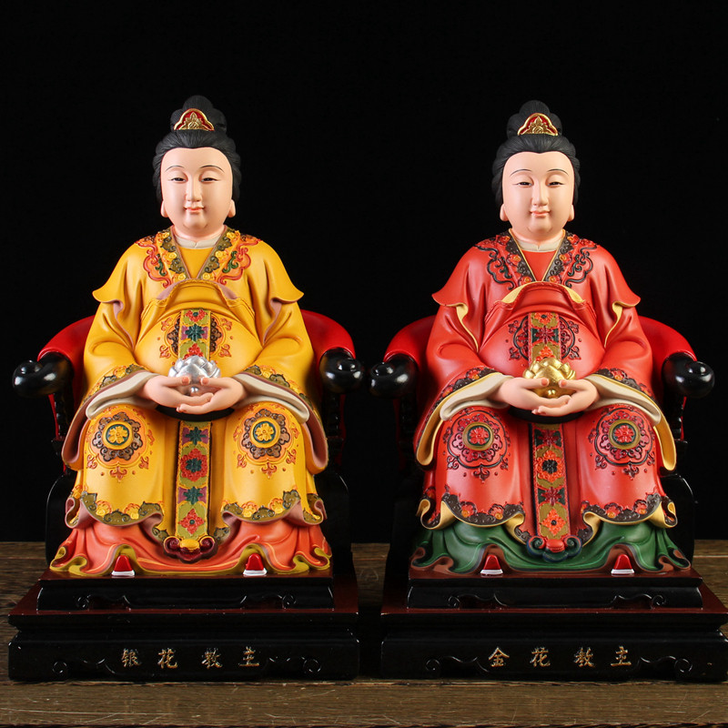 金花教主神像银花教主像树脂居家家用