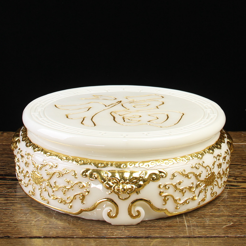 树脂仿汉白玉底台佛像神像家用圆形方形垫高加高观音莲花摆件底座