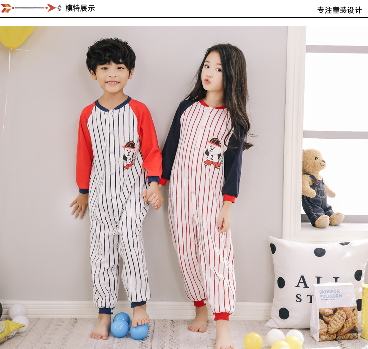 2-5 Children's leotard pajamas Romper 3-4 Large baby one-piece garment Coveralls pajamas pure cotton Spring and autumn 8in the Children/Baby/Family fitted , Jumpsuit/Climbing clothes/Romper category - from Buy2taobao.com to provide professional Taobao agent buy service