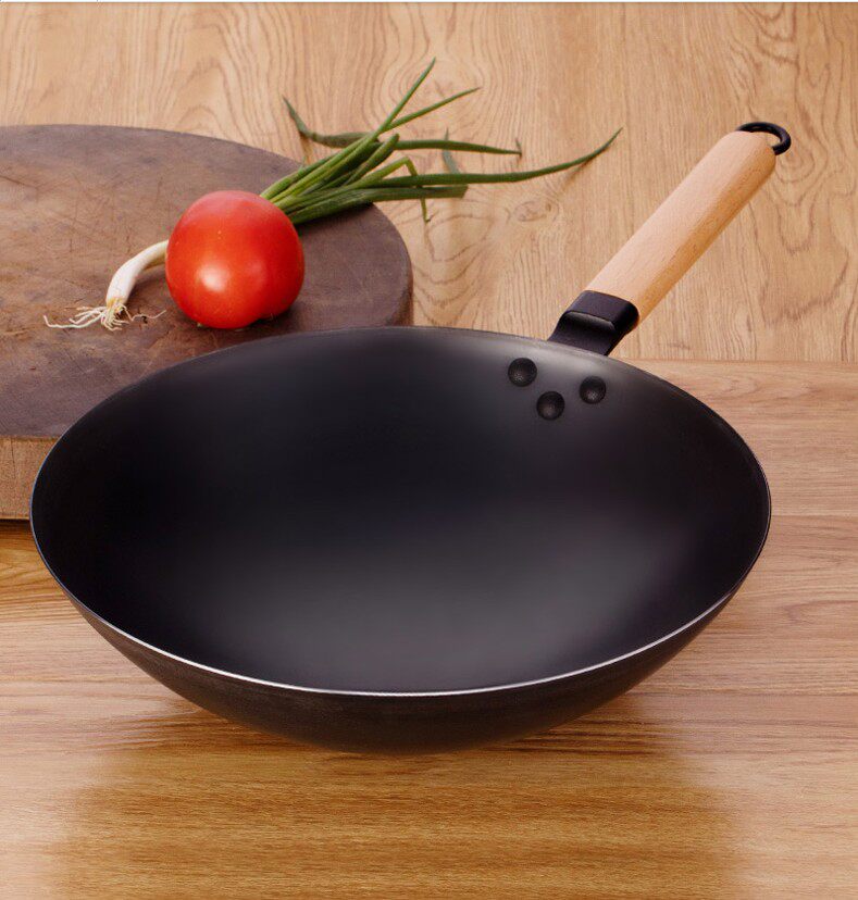 超大不锈钢炒菜锅炒锅轻可折叠手工多用陶瓷锅立式辅食不绣钢容量