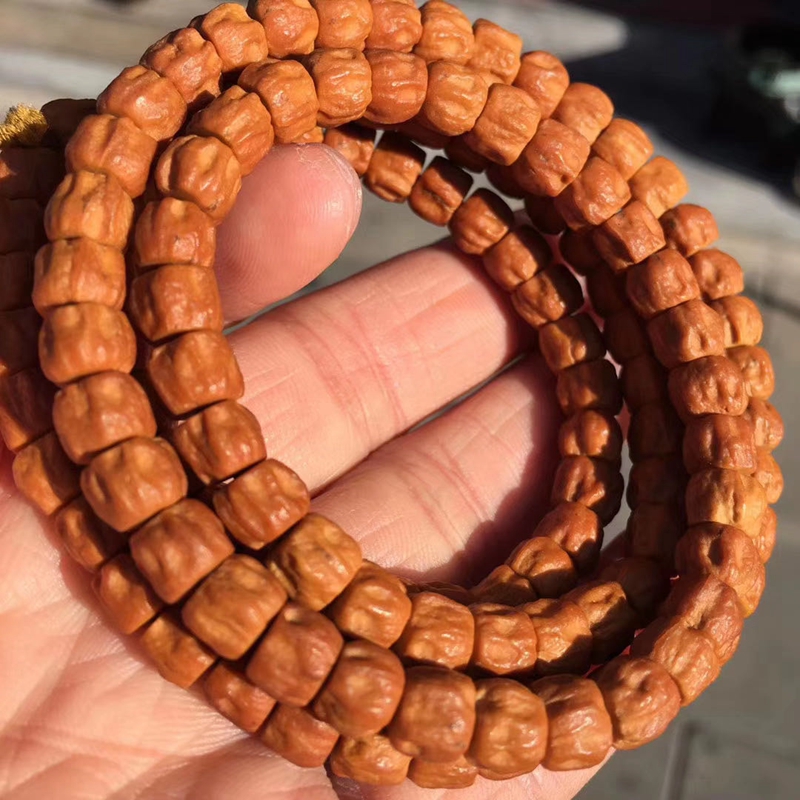 精工西藏热振寺百香籽108颗佛珠顺纹鬼脸柏香籽金刚菩提子手串优惠券