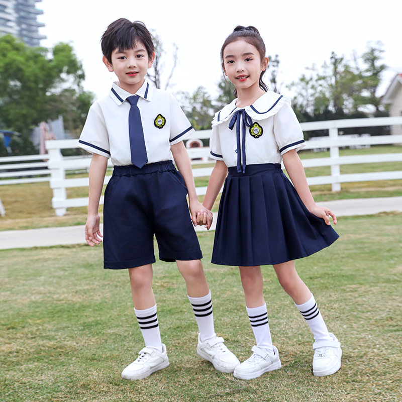 儿童合唱表演服英伦风小学生校服夏装班服毕业照服幼儿园园服