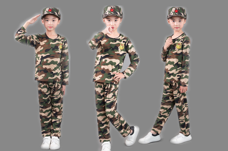 儿童迷彩服长袖军装特种兵夏令营军训野战男女中小学生表演服套装