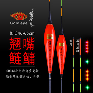 黄金眼加长夜光漂鲢鳙鱼漂60cm大物翘嘴行程浮漂加粗醒目电子漂