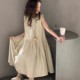 女童无袖连衣裙夏装2025新款中大童素色背心裙洋气中长款棉布裙子