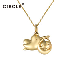 Circle日本珠宝 10K黄金项链 HelloKitty系列白鹳  正品