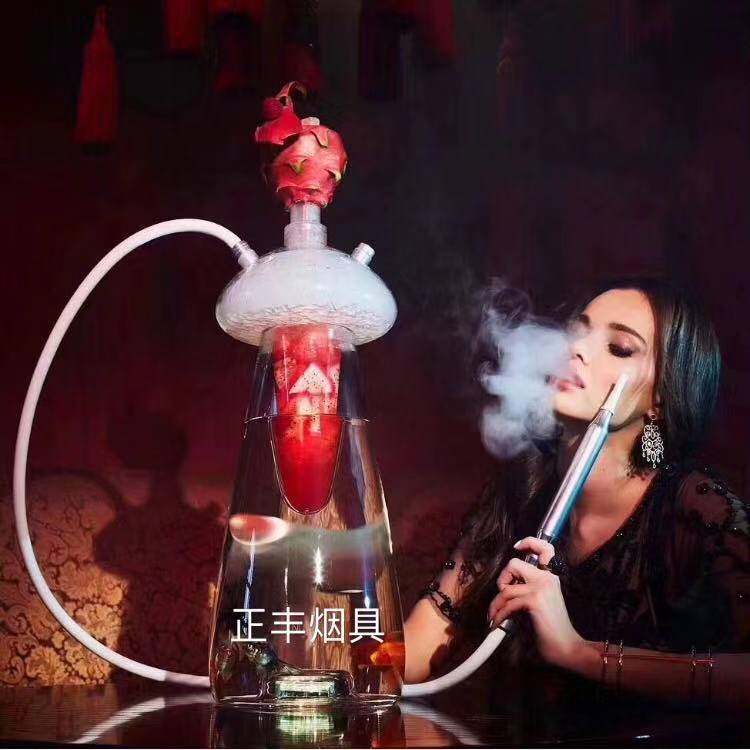阿拉伯水烟全套配件土耳其烟壶电子酒吧豪华全透明玻璃夜店优惠券