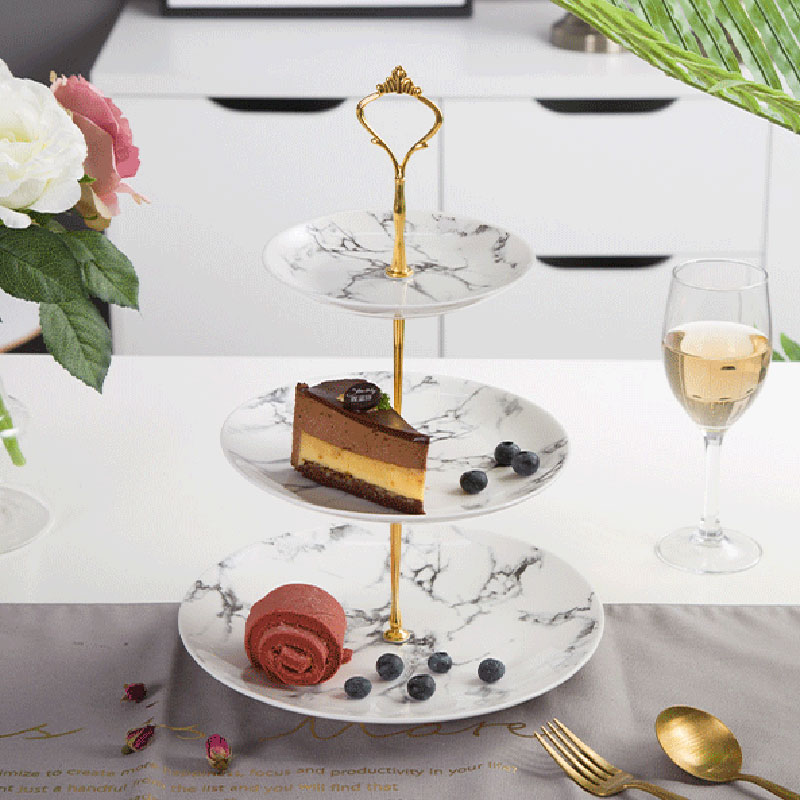 Dessert Display rack European style multi-storey ceramics three layers Cake candy A snack Tray wedding Ceramic ornaments suitin the Tableware , Tableware , Fruit bowl/Fruit plate/Hamper category - from Buy2taobao.com to provide professional Taobao agent buy service