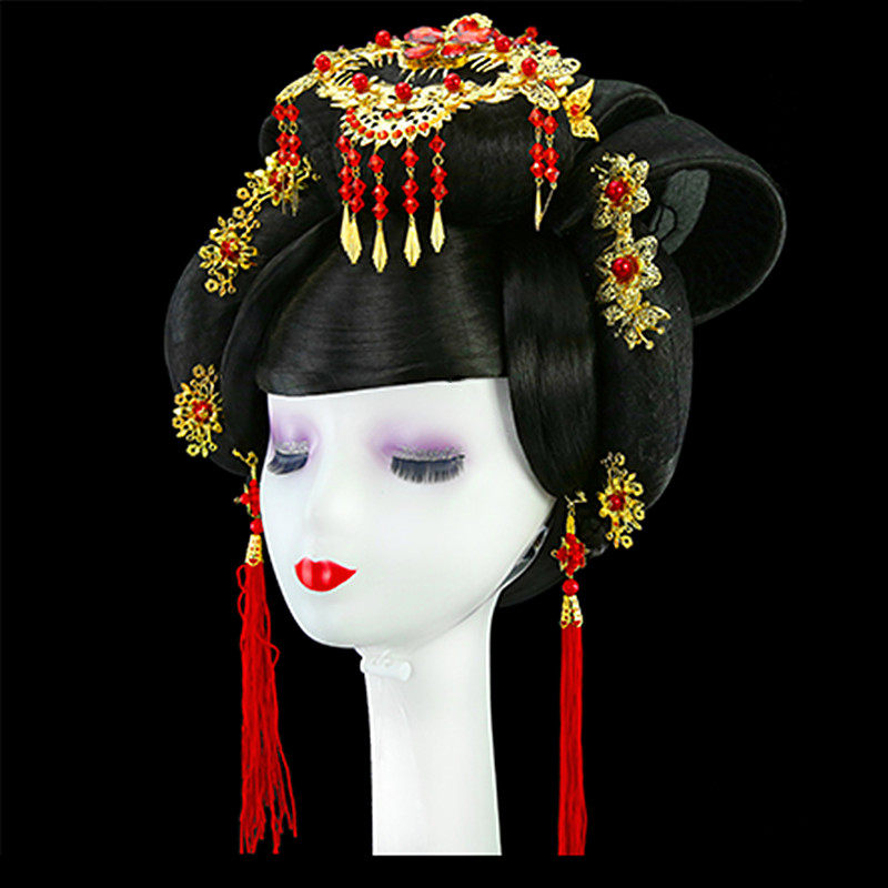 欣怡古装假发高温丝透气发套李玉刚反串新款整顶古风头套汉服头饰