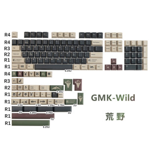 GMK荒野键帽PBT热升华按键机械键盘用原厂高度复古大全套个性增补