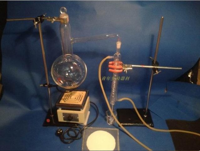 实验用品纯露蒸馏器1000ml提炼精油提纯专用蒸馏教学仪器