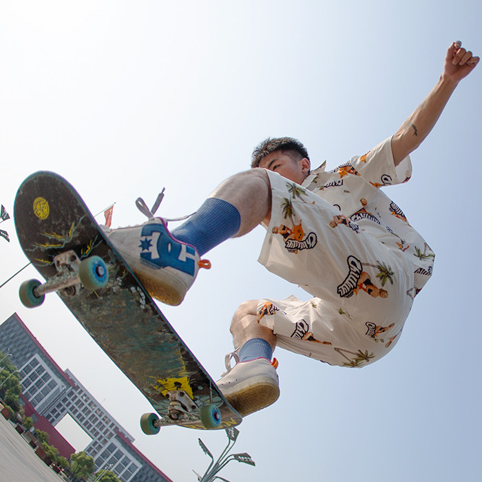 chillllllll原创潮流性感满印滑板街头说唱冲浪夏威夷短裤chill