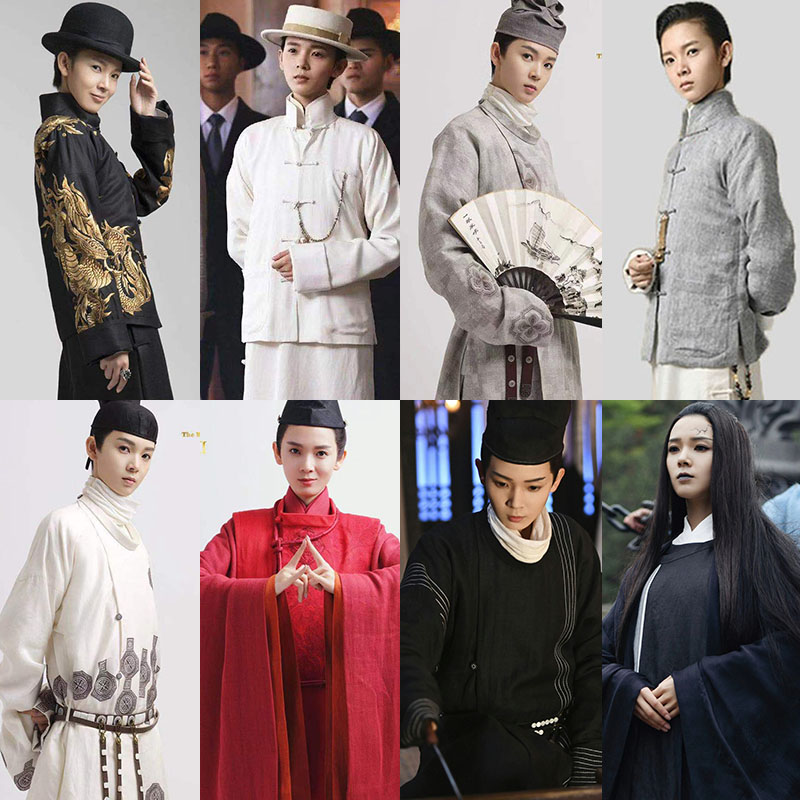 无心法师女扮男装同款影视古装民国长衫长袍马褂唐风汉服演出服装