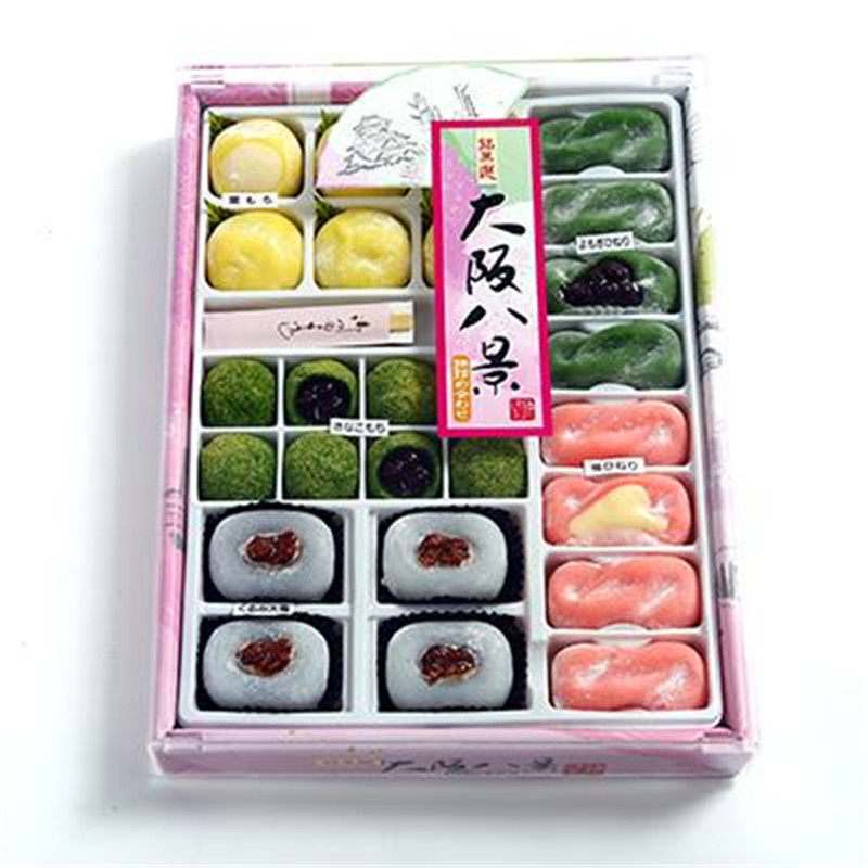 大福饼日本_日本和果子礼盒关西土特产大阪八景饼果子大福麻薯栗饼