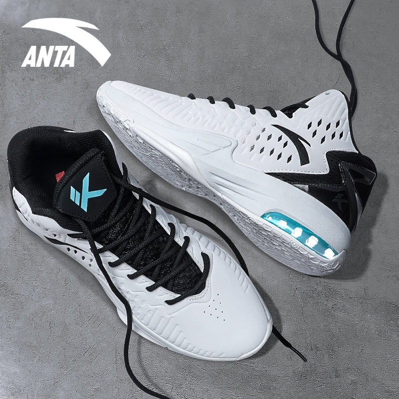 安踏篮球鞋男高帮kt3team减震实战冬季新款白色水泥地专业运动鞋