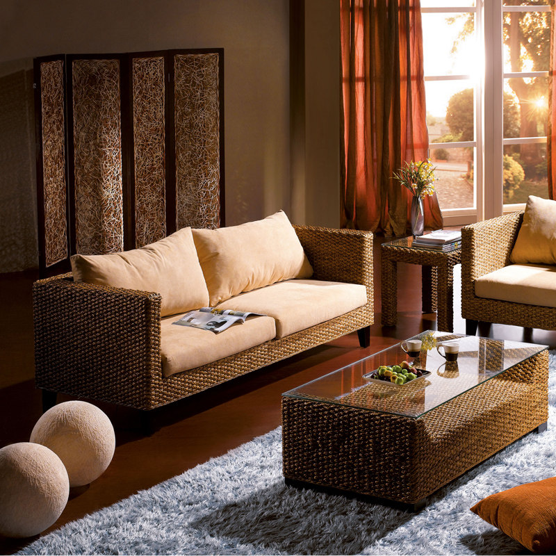 编织休闲椅阳台椅三件套实木结构户外桌椅藤椅沙发组合已售5新品天猫