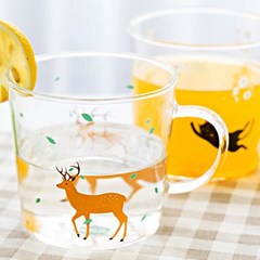 包邮tuuli 和风系列樱花玻璃杯第二季手工耐热玻璃杯牛奶杯果汁杯