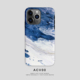 Acvoo艺术蓝白颜料抽象iPhone15Pro保护12适用于13苹果14手机壳XR