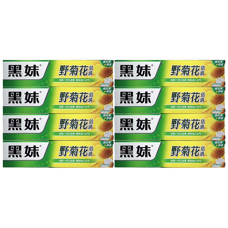 黑妹天然野菊花倍清牙膏105g八支特惠装 清新口气缓解牙龈问题